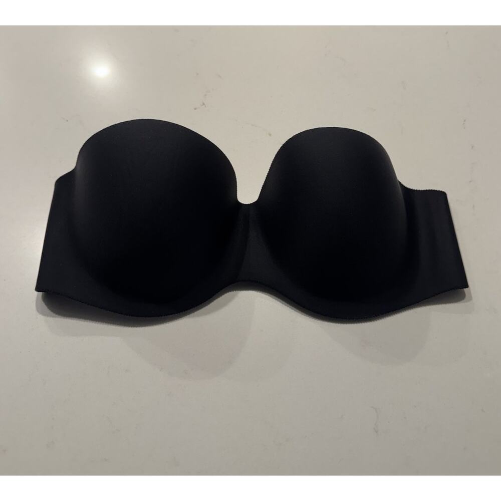 Felina Black Hint of Skin Contour Strapless Bra Womens‎ Underwire Size 34B